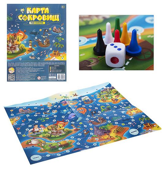 Игра настольная ходилка "Карта сокровищ" (европодвес)