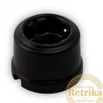 Розетка керамическая Матовая черная, Retrika RS-80009 / Интернет
