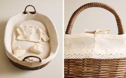 Zara Home Корзина из ротанга, цвет коричневый, 74 см