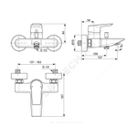 Смеситель для ванны с душем одноручный TESI Ideal Standard A6583AA