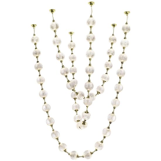 5008/192L L-VISION (В 3-Х КОРОБКАХ) ODL23 593 золотой/прозрачный/металл/акрил Люстра подвесная бусы LED 192W 4000K 9600Лм CRYSTAL