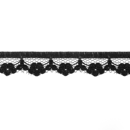 Кружево капрон шир.1,3см черный арт.668-1