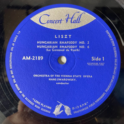 Винтажная виниловая пластинка LP Liszt Лист, Johann Strauss Штраус, The Vienna State Opera Orchestra, Hans Swarowsky Hungarian Rhapsodies Nos. 1, 2, 3 And 6 (Англия 1961)