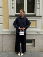 Рубашка в синюю полоску