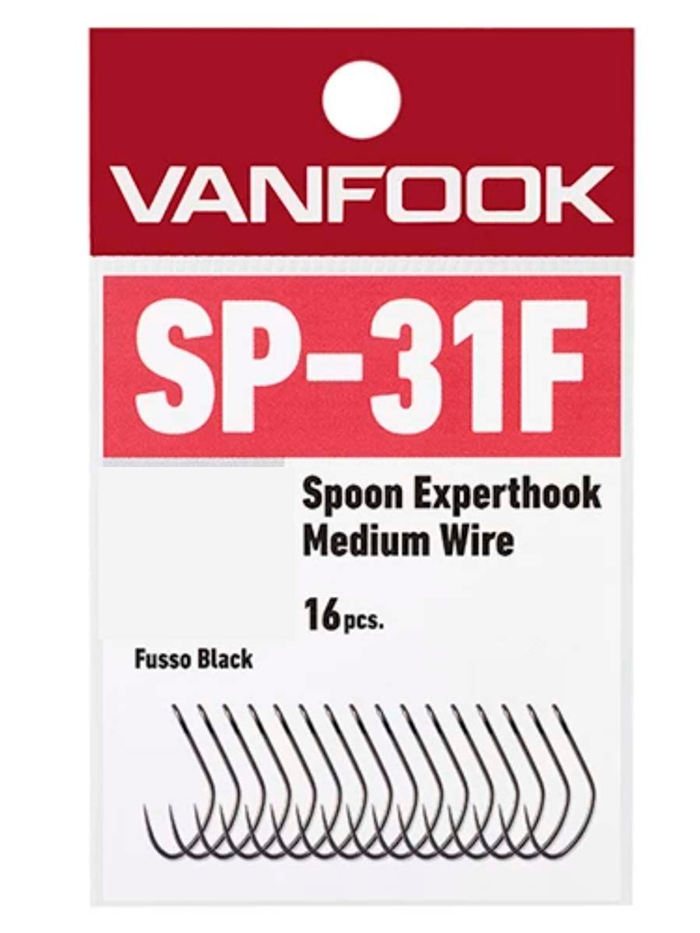 Крючок одинарный VANFOOK SP-31F fusso black #5; 16 шт