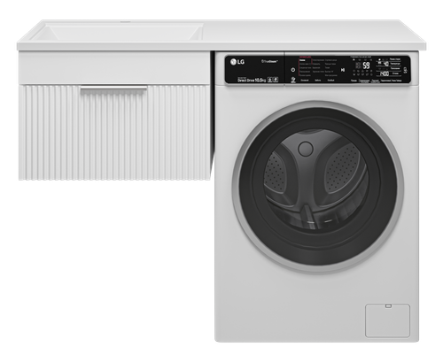 Тумба под раковину Brevita Enfida 60 под стиральную машину подвесная (белая)