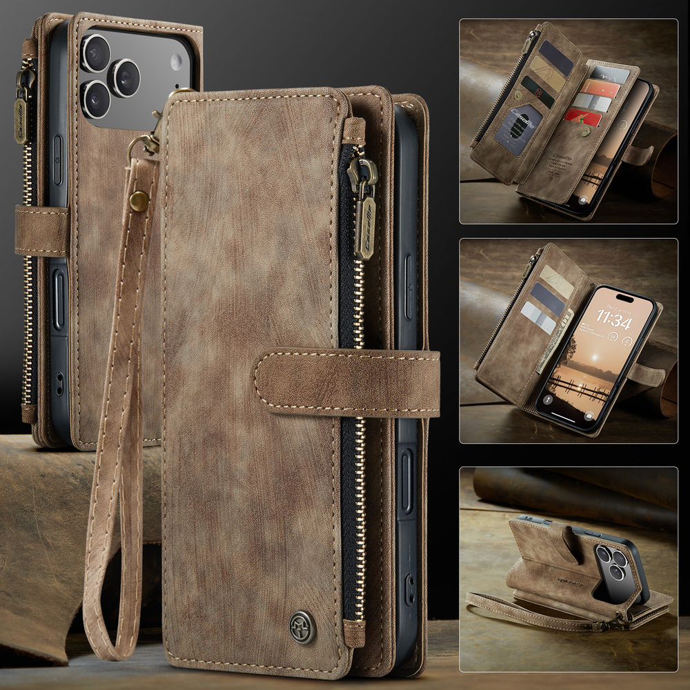 Многофункциональный чехол-кошелек CaseMe 3 in 1 Matte Wallet для iPhone 17 Pro Max