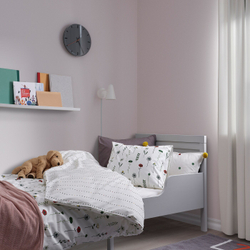 IKEA NATTSLÄNDA  (ИКЕА НАТТСЛÄНДА)  -  Пододеяльник и наволочка, многоцветный цветочный рисунок, 150x200/50x60 см