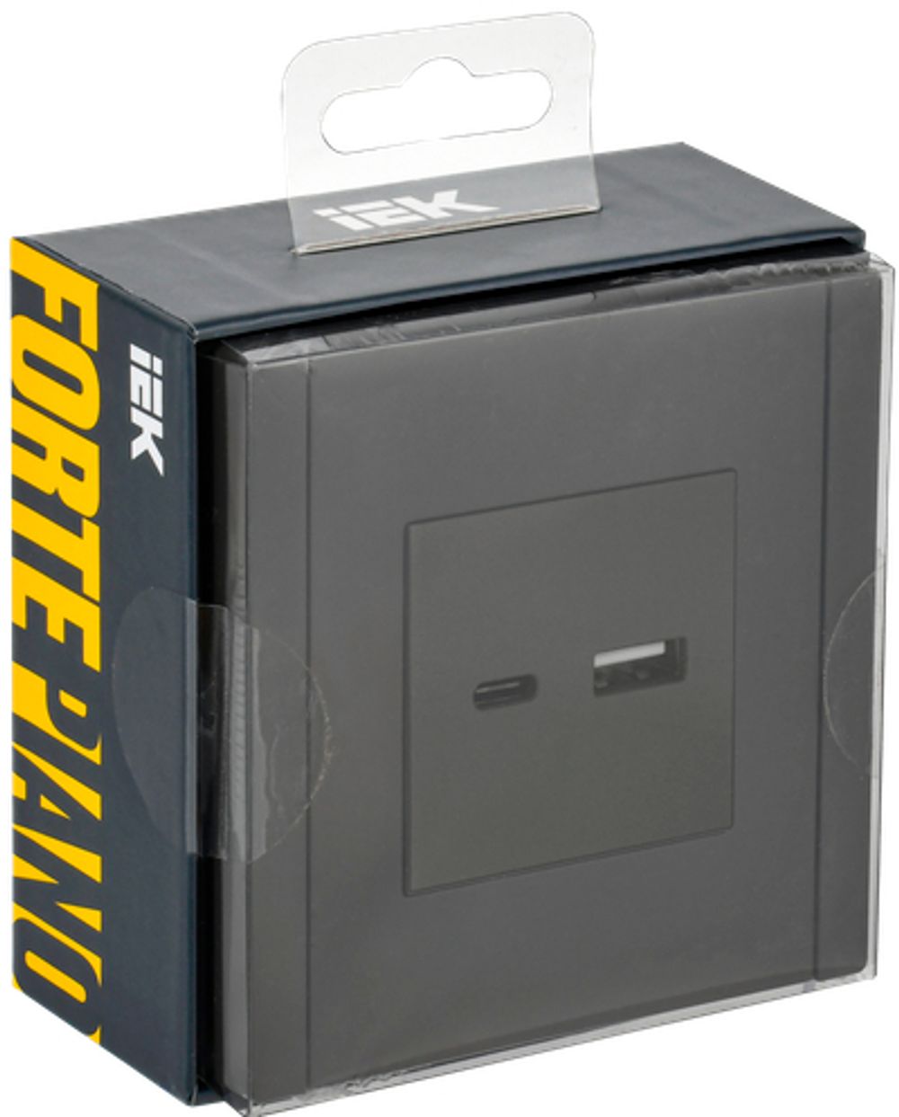 FORTE&PIANO Розетка USB A+C 18Вт FP351 серый IEK