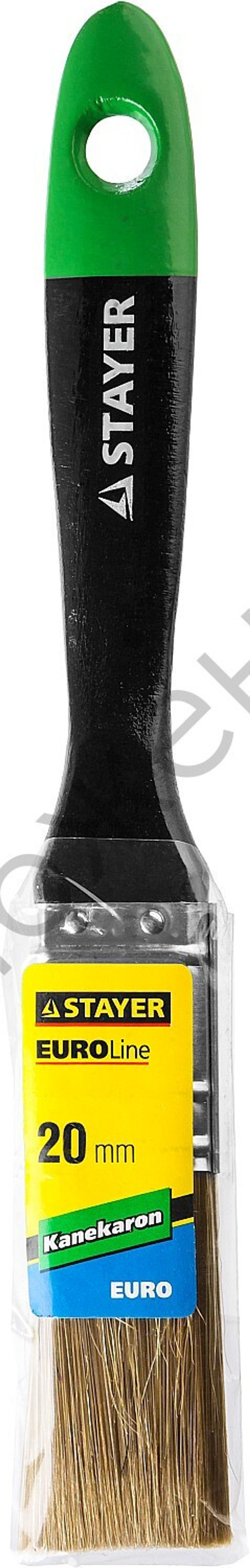 STAYER AQUA-KANEKARON 20 мм, 3/4″ искусственная щетина, деревянная ручка, Плоская кисть (0106-020)