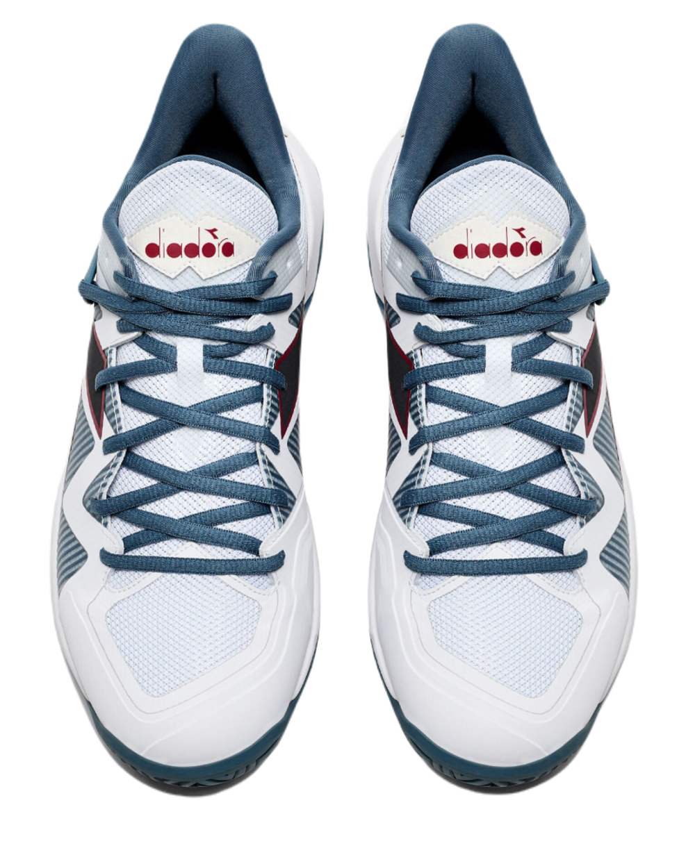Теннисные кроссовки Diadora B.Icon 2 AG - white/oceanvief/salsa - White Red Бирюзовый