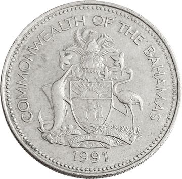25 центов 1991 Багамские острова