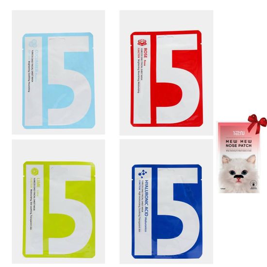 Набор корейских тканевых масок для лица,3 шт. + в подарок тканевая маска успокаивающая,33 мл