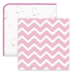 SwaddleDesigns Набор пеленок SwaddleDuo - Mama & Baby Chickies + Chevron, Pink
