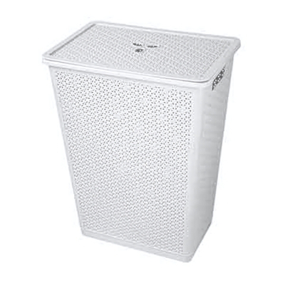 Корзина для белья "Wenge" 35л, 399х272х460 мм (светло-серый)