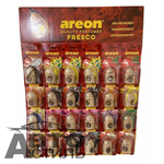 Ароматизатор бочонок AREON ФРЕСКО  лист 24шт ассорти