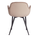 Кресло VALENTINO (mod. PC45-2) / 1 шт. в упаковке металл/экокожа/ткань, 55 х 58 х 81 см, Brown (коричневый)/чёрный