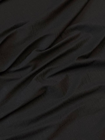 Лен с вискозой и эластаном черный