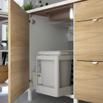 Угловой кухонный гарнитур - IKEA ENHET, 210.5х248.5х75 см, белый/имитация дуба, ЭНХЕТ ИКЕА