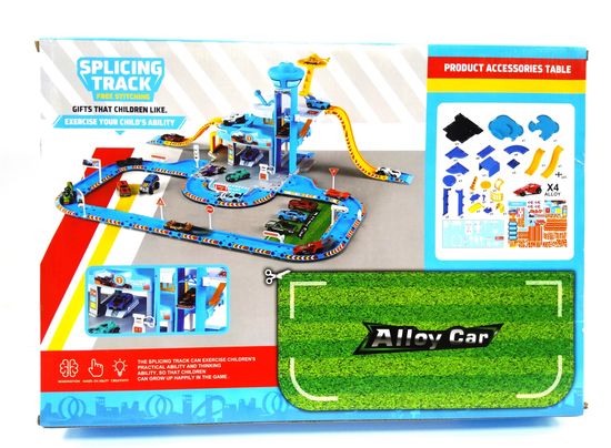 Автотрек Hot Wheel Alloy Racing 3х этажный 4в1 с лифтом