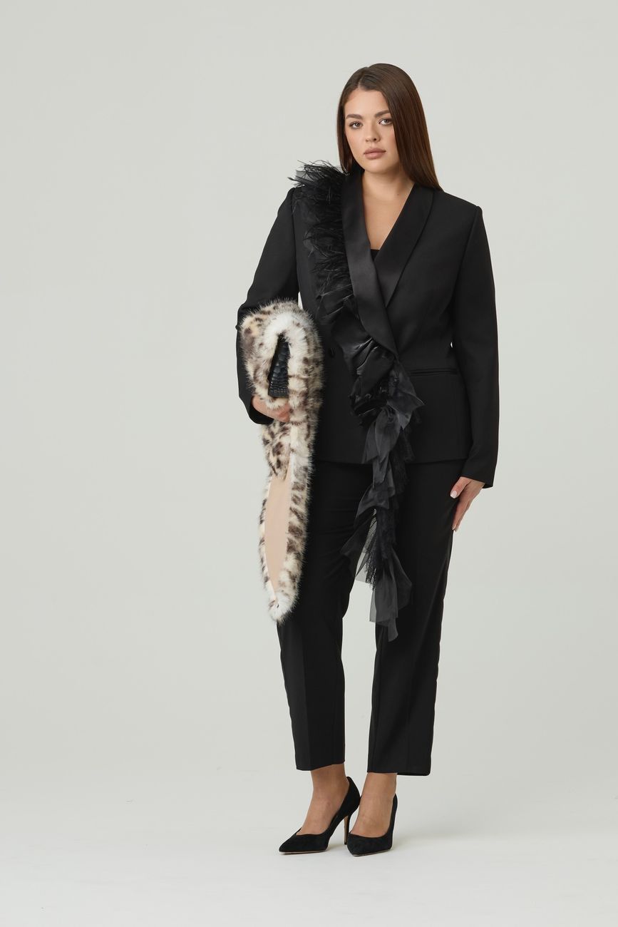 Жакет-смокинг, черный