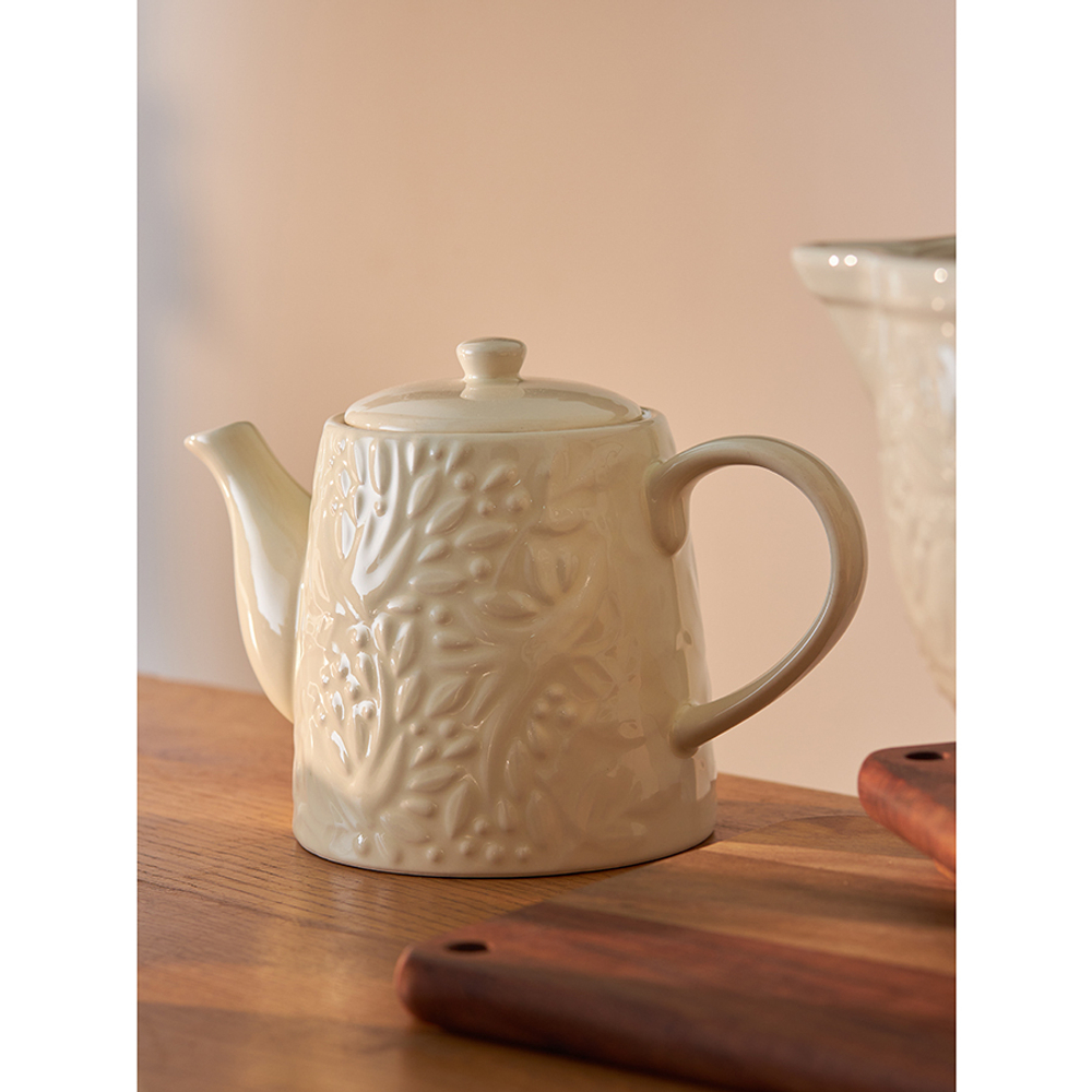 Чайник заварочный birds of paradise, 1 л, кремовый