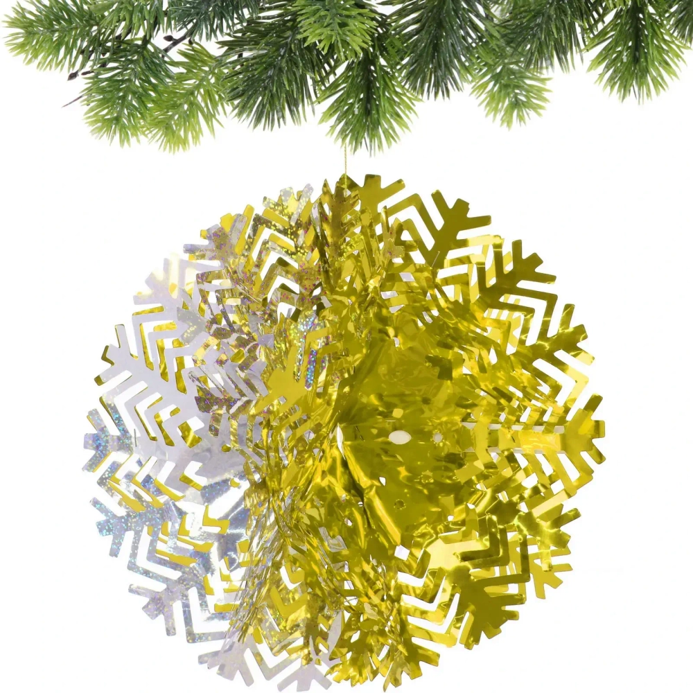 Украшение фольгированное «Снежный шар» d-30 см, Золото