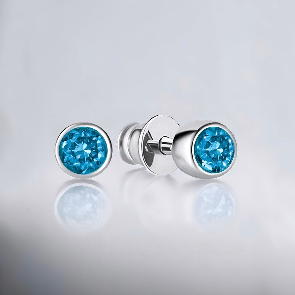 Серьги Point с Swiss топазом