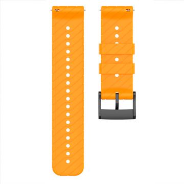 Силиконовый ремешок Suunto 24 mm для 9 / 9 Baro / 7 / D5 / Spartan Sport быстросъемный (Athletic 3) (Оранжевый)