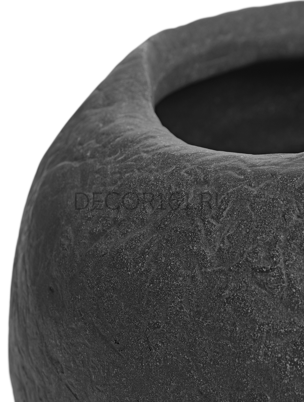 Кашпо TREEZ Effectory Organic Сфера Тёмно-серый камень д-59 см, в-50 см 41.33-15-23-098-BLCK-59