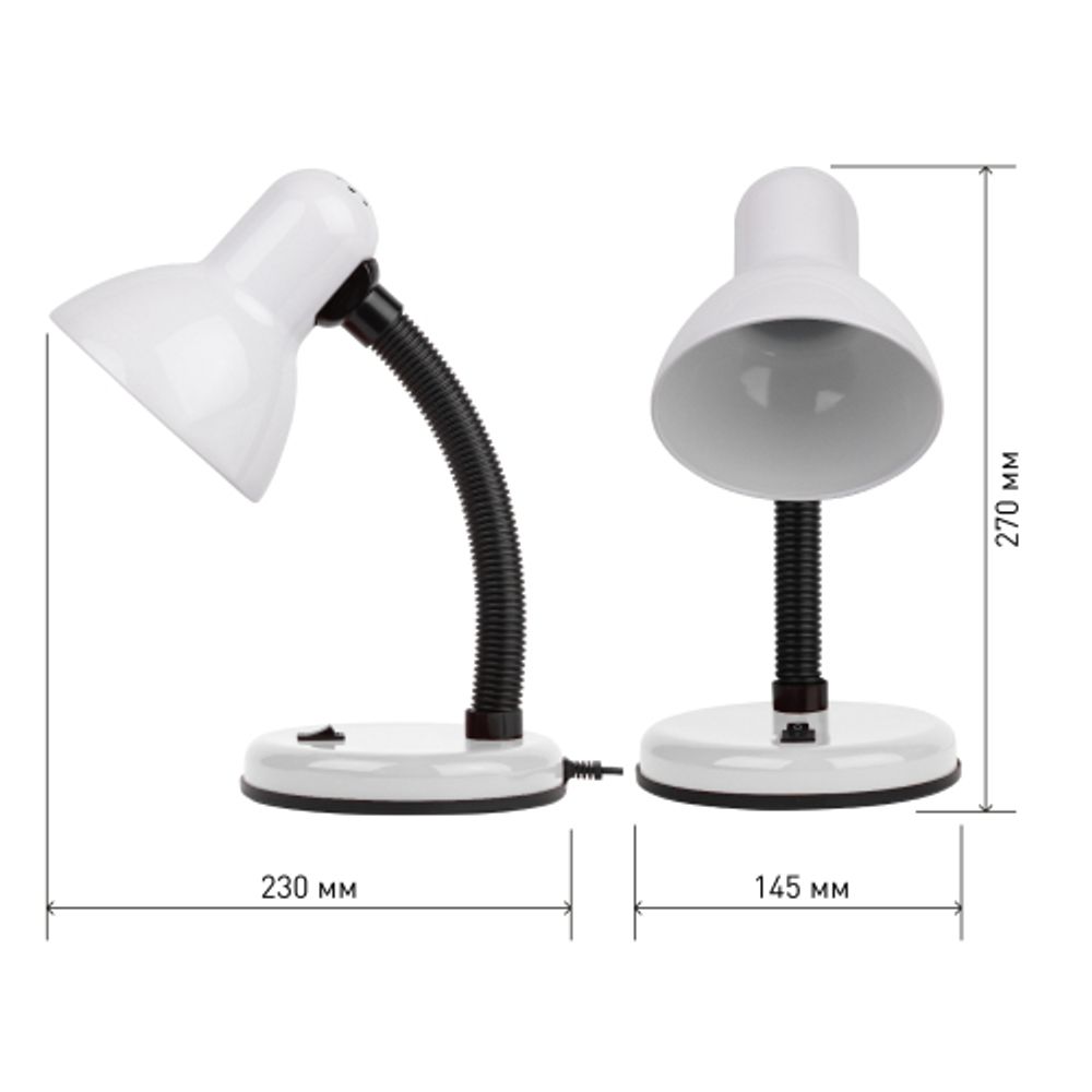 Настольный светильник ЭРА N-211-E27-40W-W белый | Настольные светильники под лампу