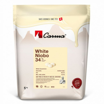 Шоколад Carma белый White Niobo 34,0%, 1,5 кг