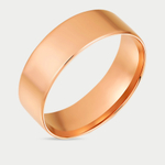 Кольцо обручальное из розового золота 585 пробы без вставок (арт. КЕ17006)