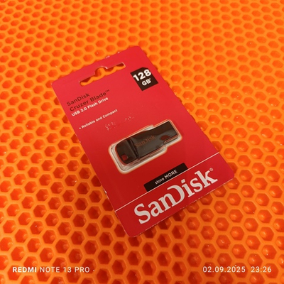 Флешка SanDisk CZ50 Cruzer Blade 128GB черная USB 2.0