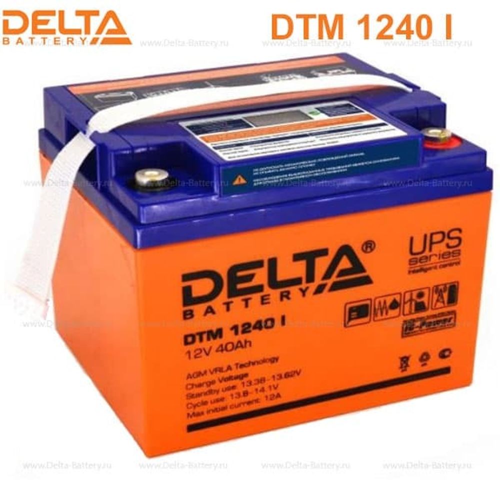 Аккумуляторная батарея Delta DTM 1240 I (12V / 40Ah)