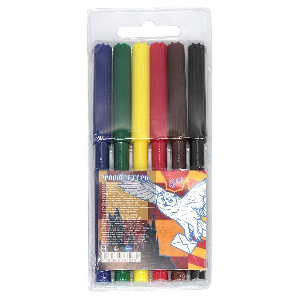 Фломастеры 6цв. "Школа Магии" на водной основе, вентилир.колпачок, морозостойкие (Центрум)