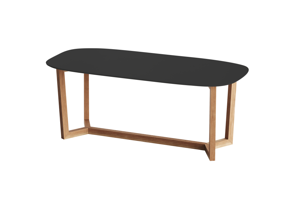 Стол обеденный Cross 2 200*95 см (черный, бук)