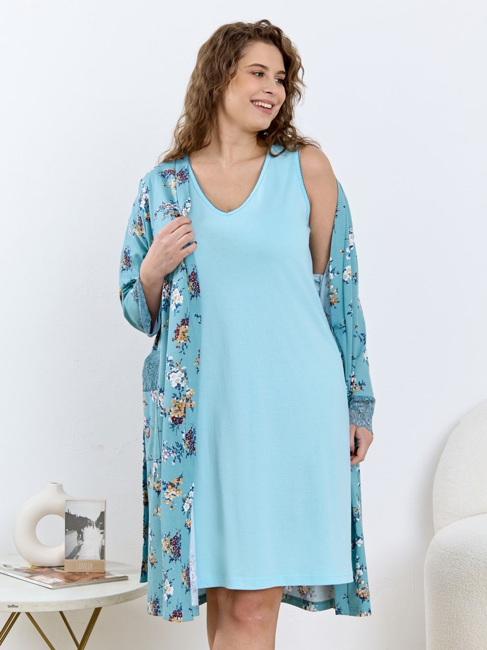 Ночная сорочка Айрис-1 Виотекс ГОЛУБОЙ