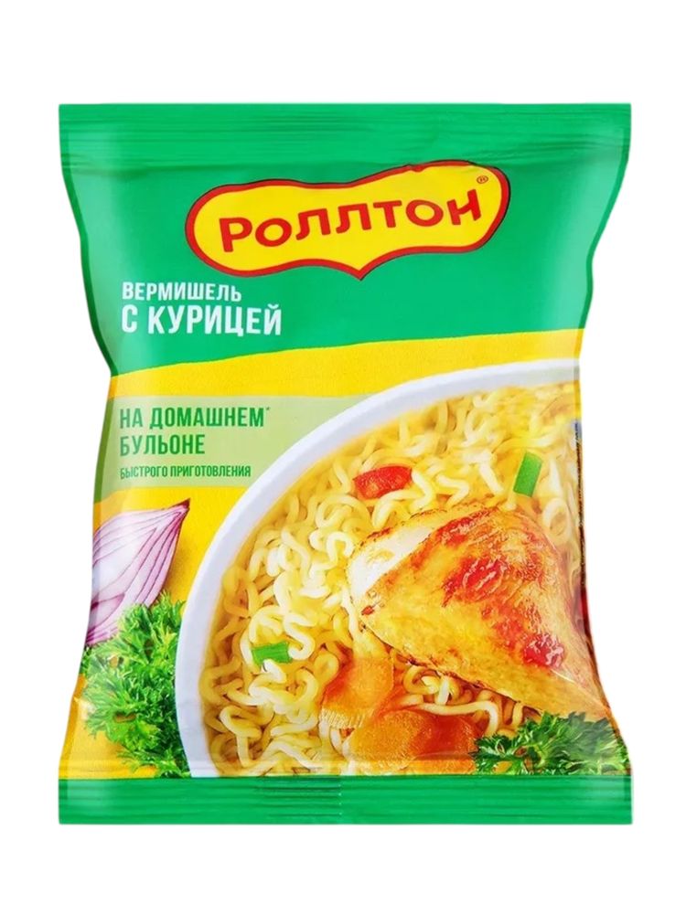 Лапша Роллтон С курицей на домашнем бульоне 60 г