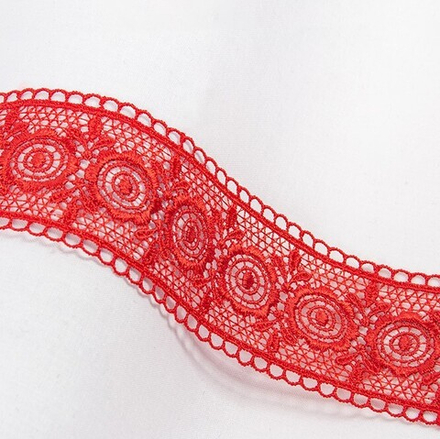 Гипюр "Gamma" , 49 мм, цв.красный