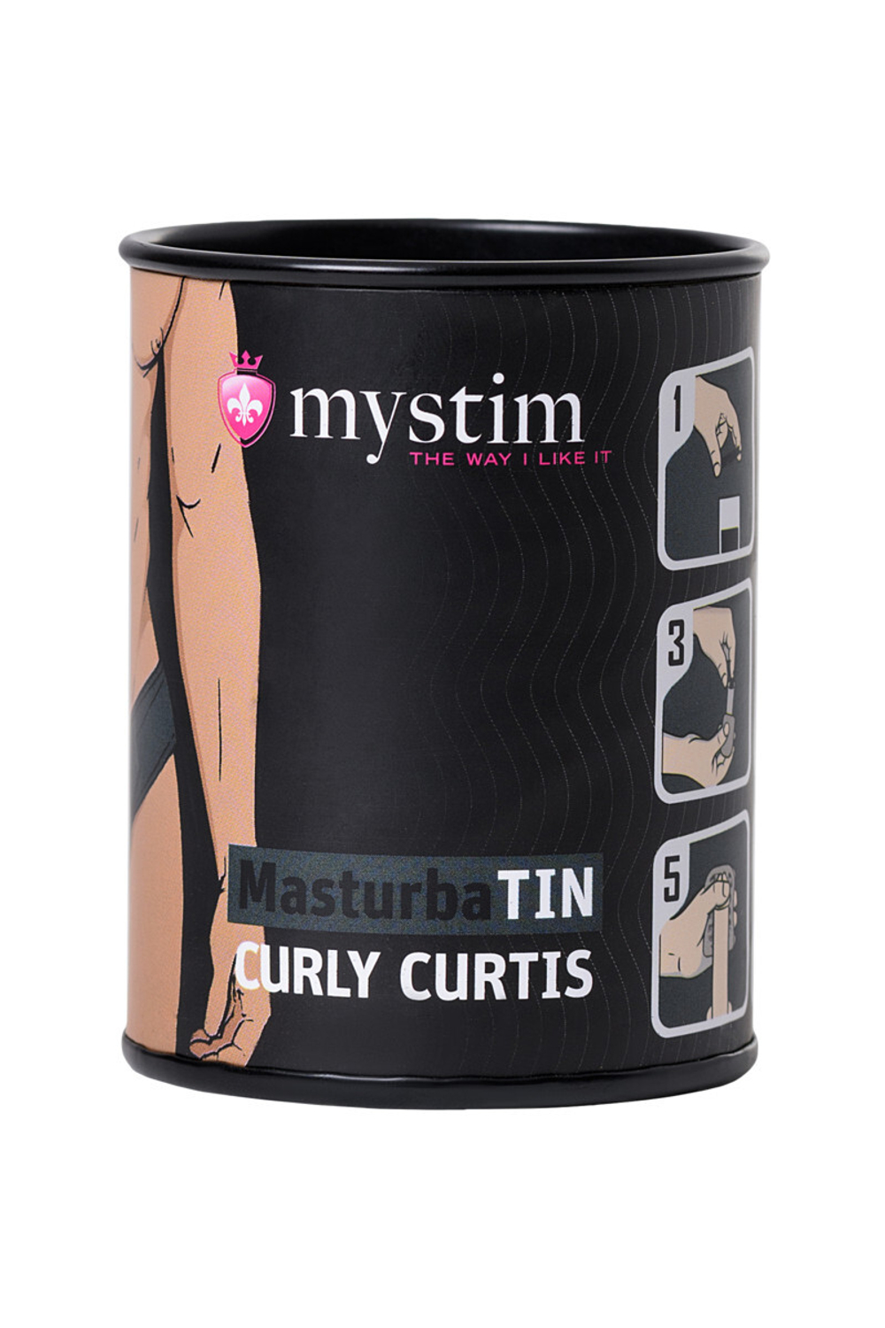 Мастурбатор MasturbaTIN Curly Curtis, TPE, белый, 4.5 см