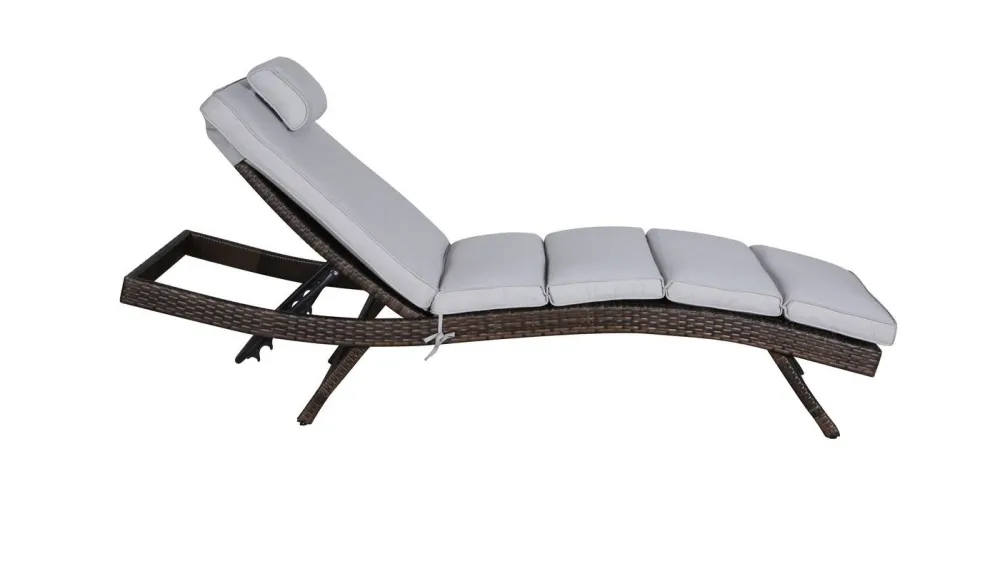 "Лиссабон" шезлонг из искусственного ротанга, цвет коричневый
