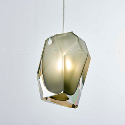 Подвесной светильник Cloyd VARELL P1 / шир. 20 см - хром - серое стекло (арт.11660)