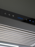 Вытяжка кухонная MACBI Perfa-60G-baf (GREY) серый, D150мм, 1200м3/ч, полновстраиваемая, мотор 230Ватт, стекло 60см, сенсорное управление + управление жестами