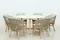 Комплект уличной мебели Mali из массива эвкалипта, стол Ø150 см, 6 стульев