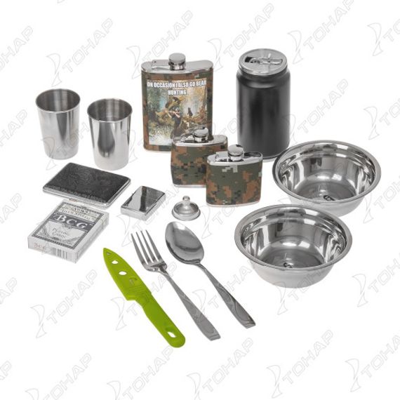 Набор посуды в сумке-чехле микс (HS-DFB-9B) Helios