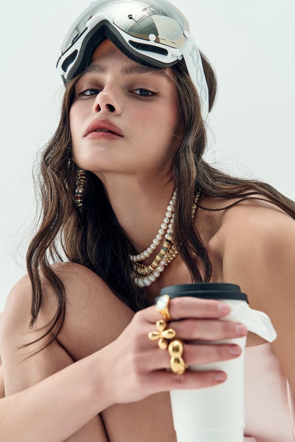 Колье из жемчуга полубарокко 11-12 мм