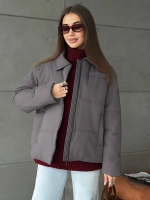 Куртка осенняя с отложным воротником