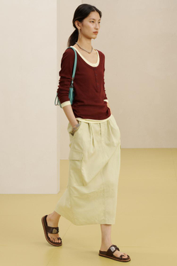 ZARA ЮБКА-КАРГО СО СРЕДНЕЙ ТАЛИЕЙ, ЛАЙМОВЫЙ