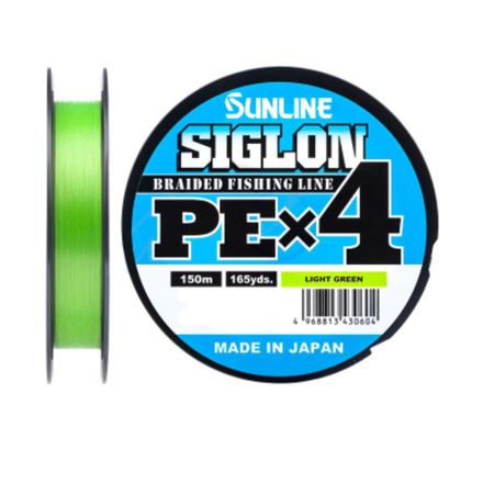 Шнур Sunline SIGLON PEx4 150m (Light Green) #0.3/5lb